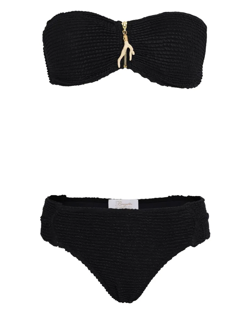 BRIGITTE Bikini mit Bandeau-Top - Schwarz Schwarz