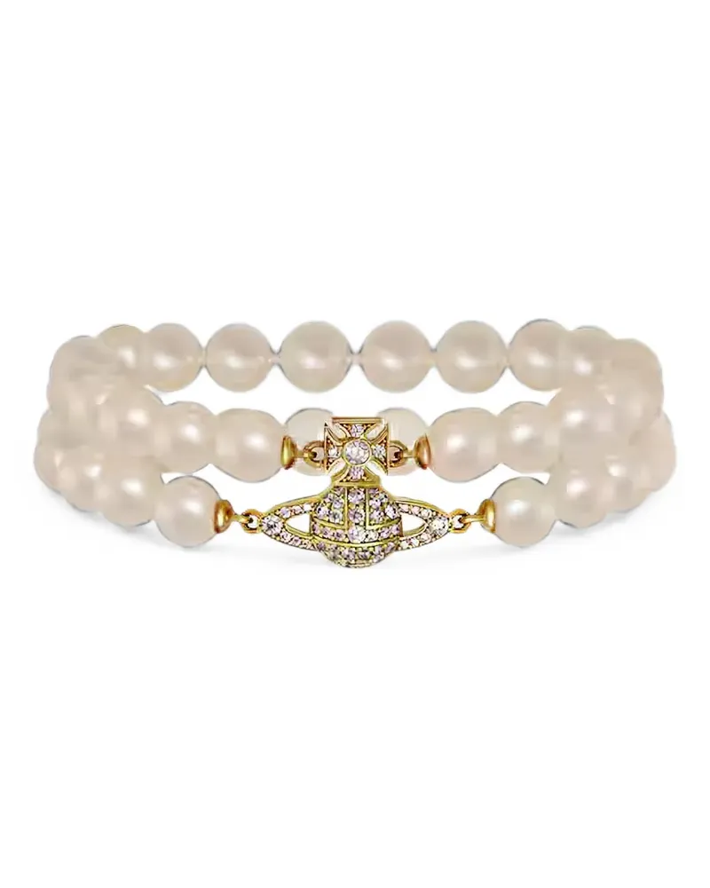 Vivienne Westwood Graziella Orb-detail pearl bracelet - Gold Gold