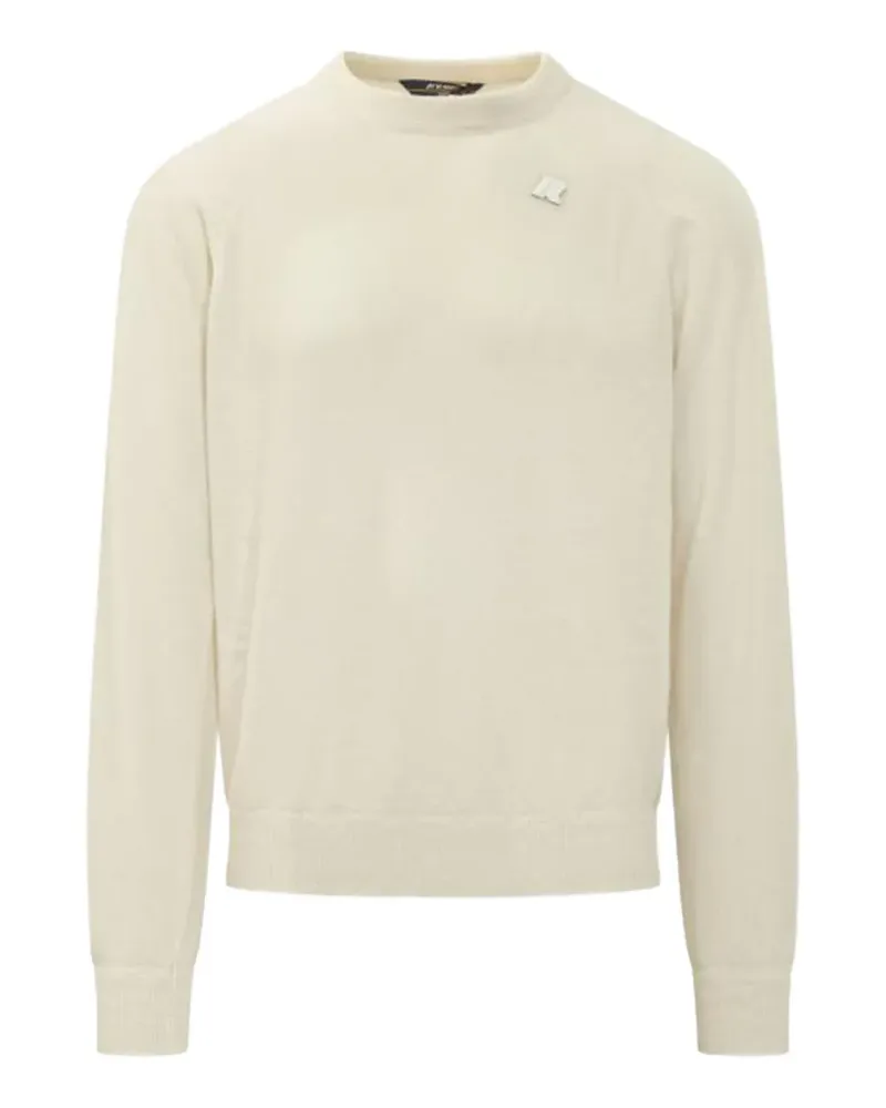 K-Way Fragan logo-patch raglan-sleeve sweater - Nude Nude