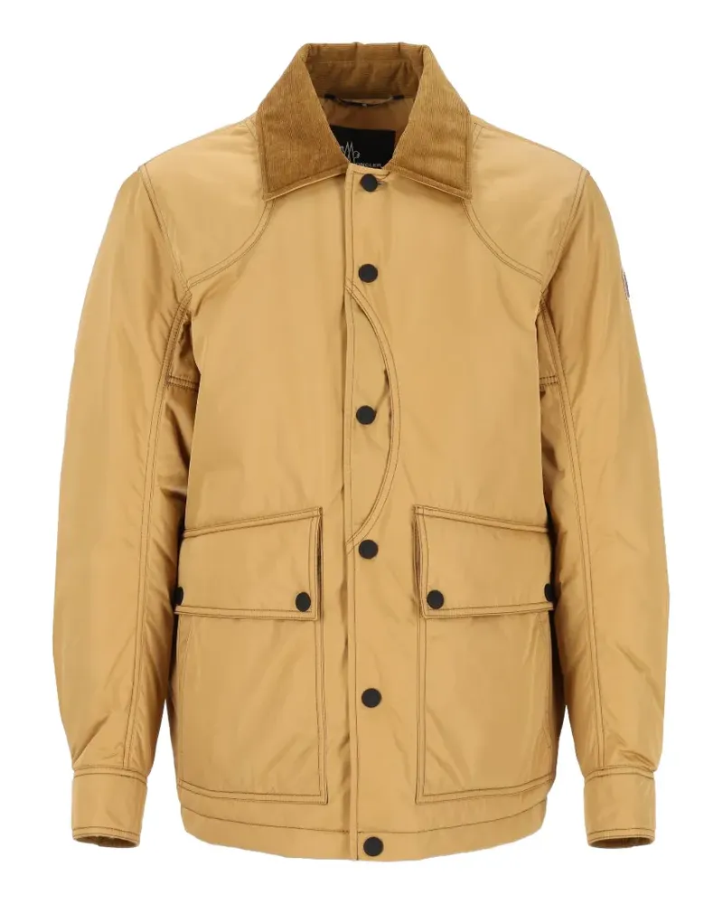 Moncler Louron corduroy-collar jacket - Nude Nude