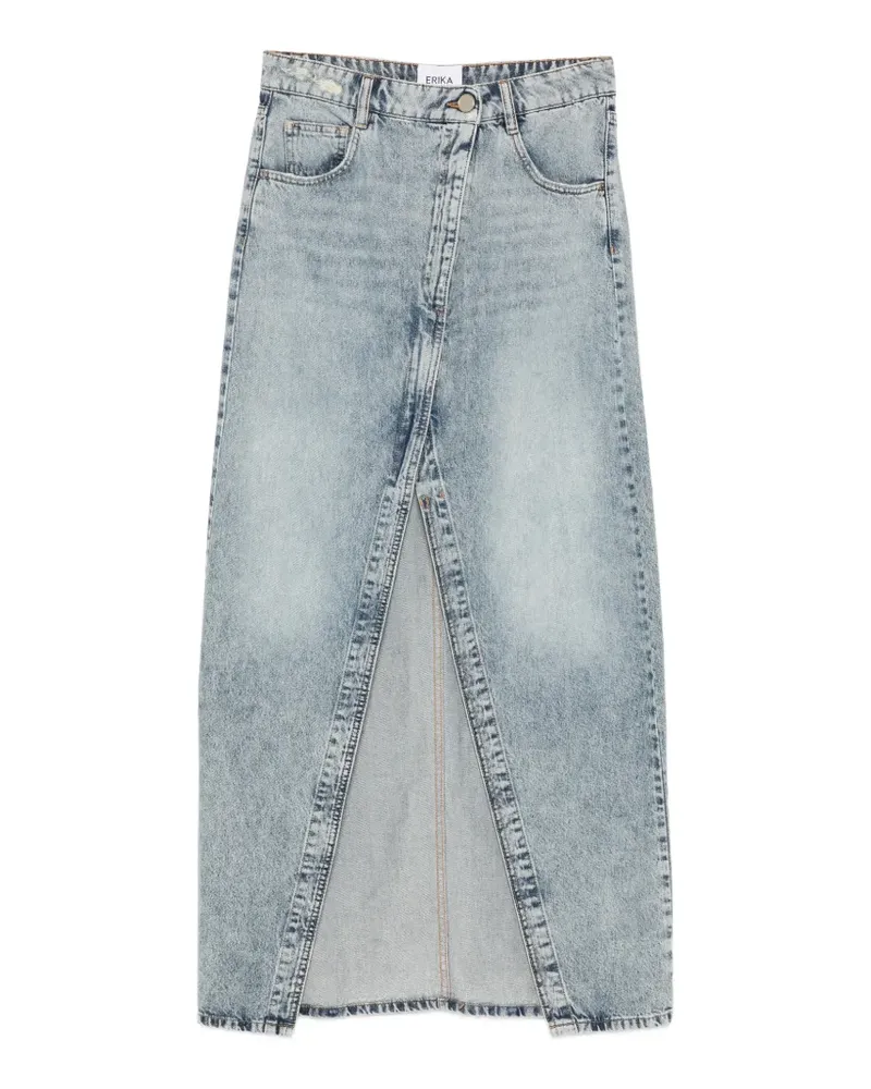 Erika Cavallini Rock mit Schlitz - Blau Blau