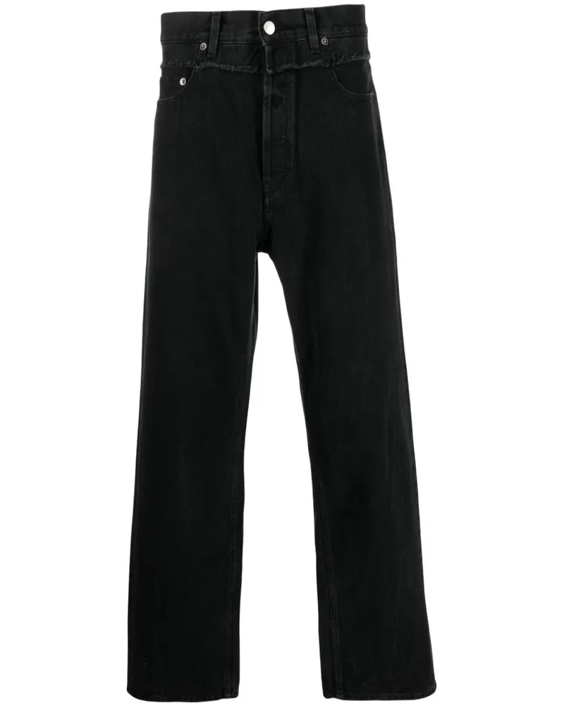 AMBUSH Ausgefranste Jeans mit lockerem Schnitt - Schwarz Schwarz