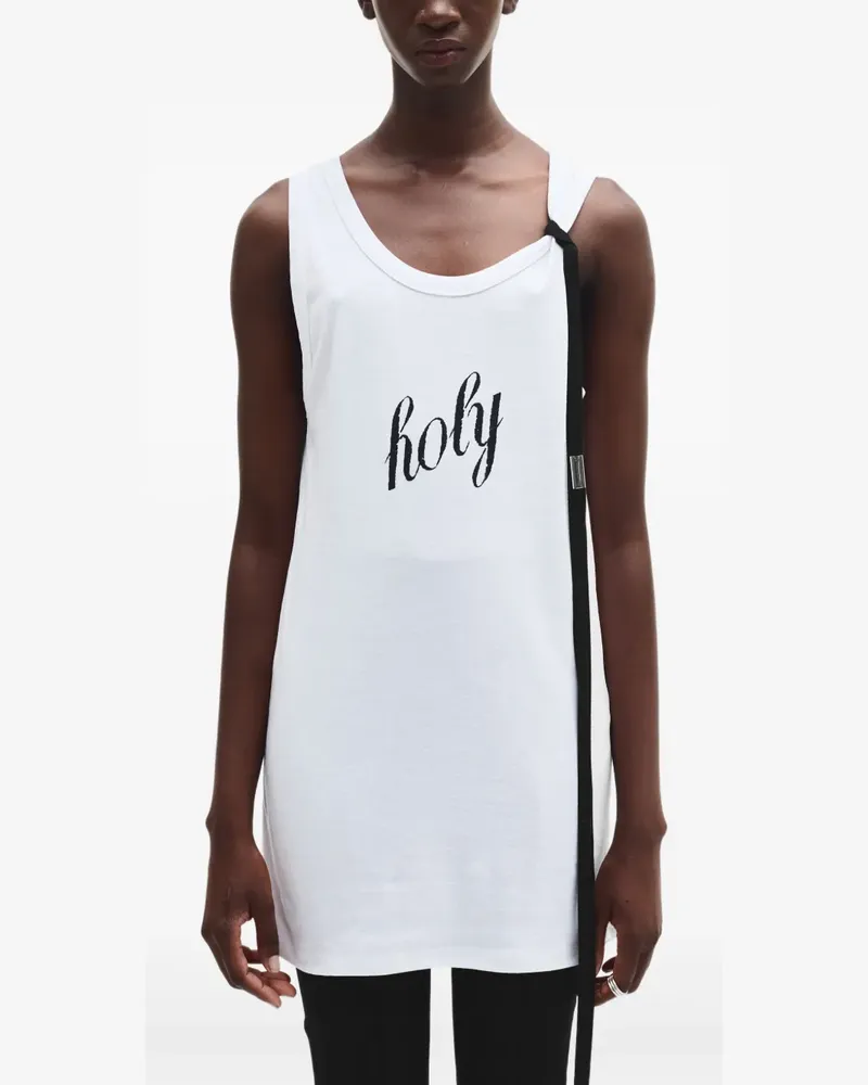Ann Demeulemeester Seva Tanktop mit Print - Weiß Weiß