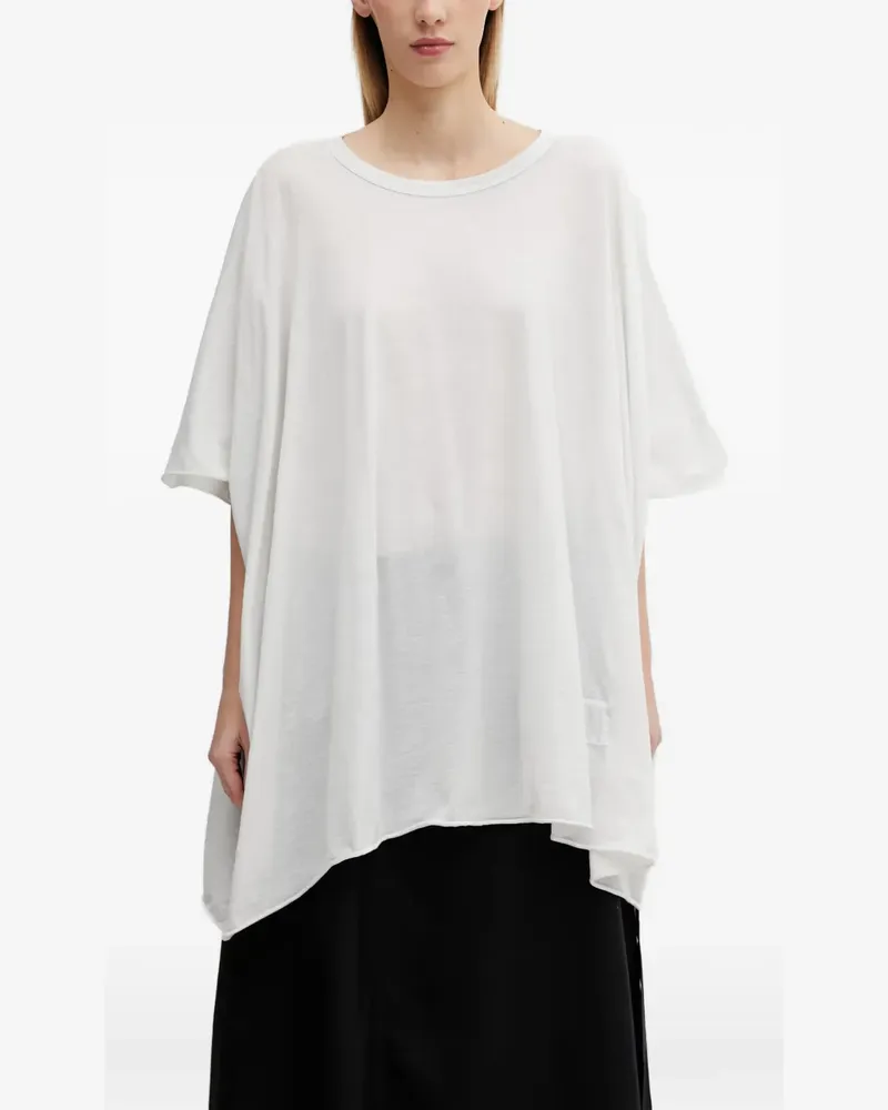 DRKSHDW by Rick Owens Minerva oversized raw-cut T-shirt - Weiß Weiß