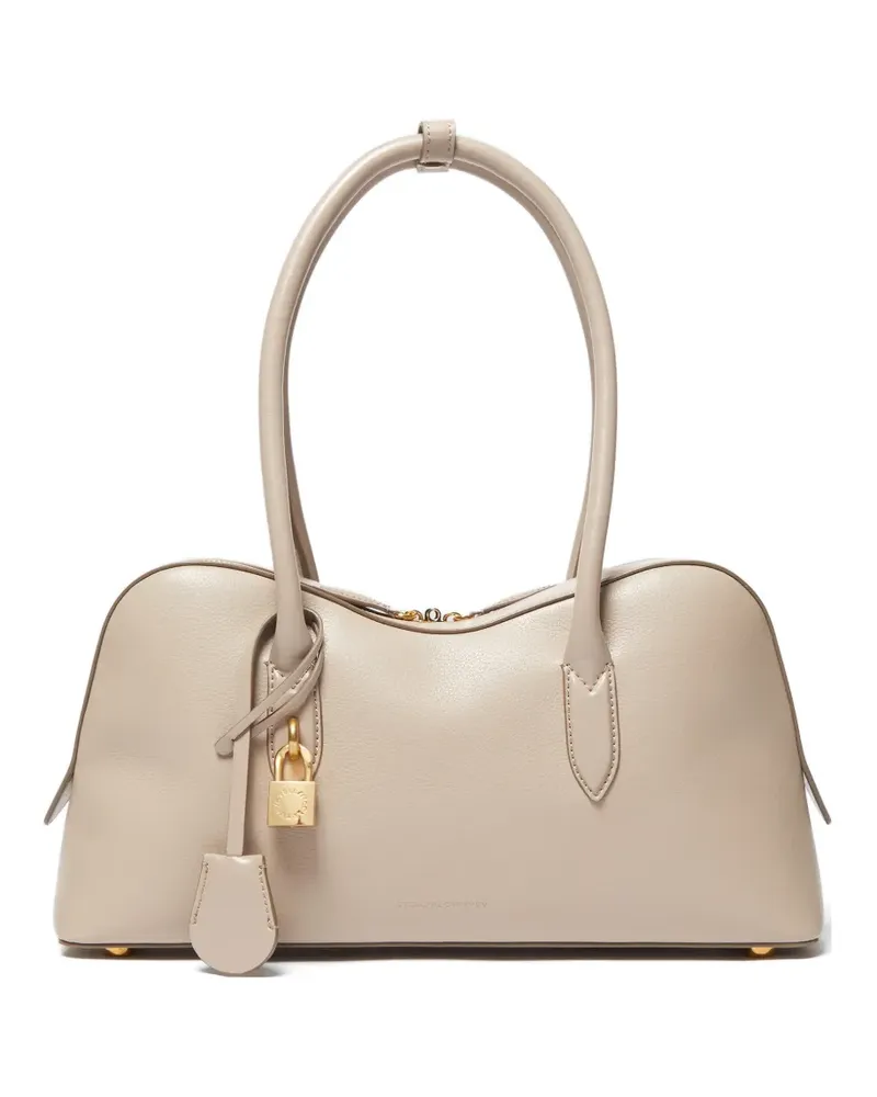 Stella McCartney Ryder padlock-detail grained tote bag - Nude Nude