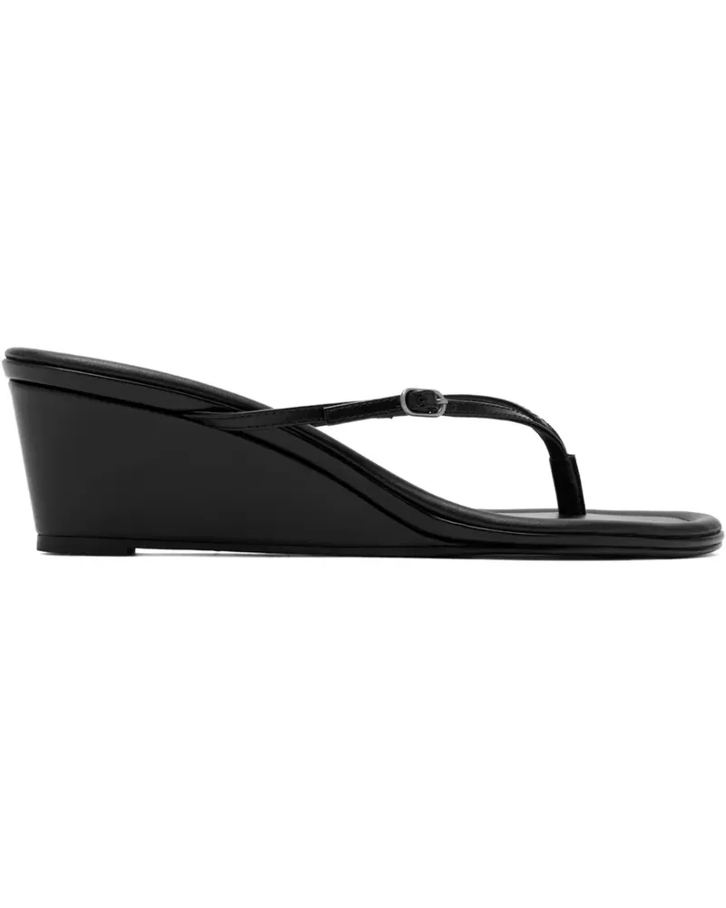 St. Agni Petit Belt buckle wedged sandals - Schwarz Schwarz