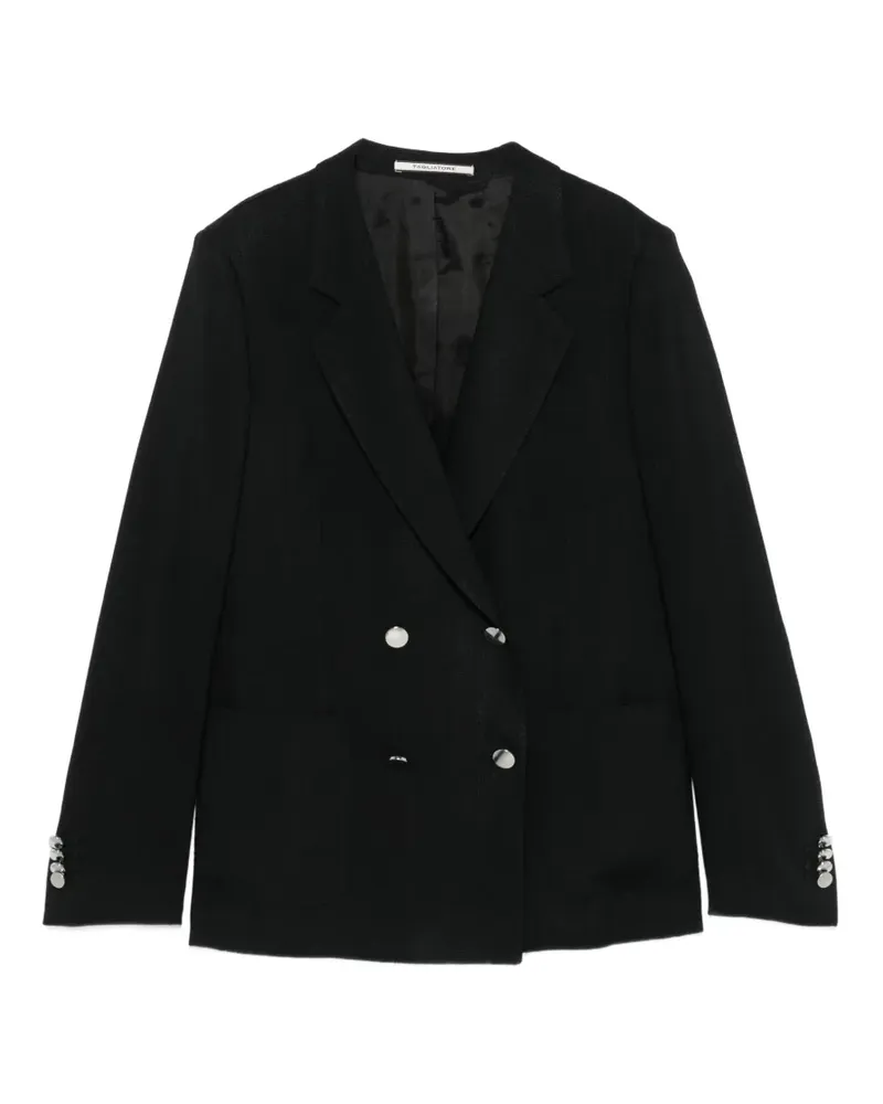 Tagliatore double-breasted notched-lapel blazer - Schwarz Schwarz
