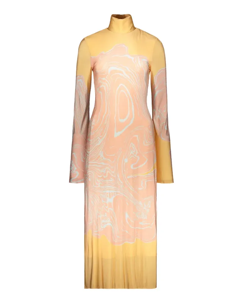 ELLERY long-sleeves midi dress - Nude Nude