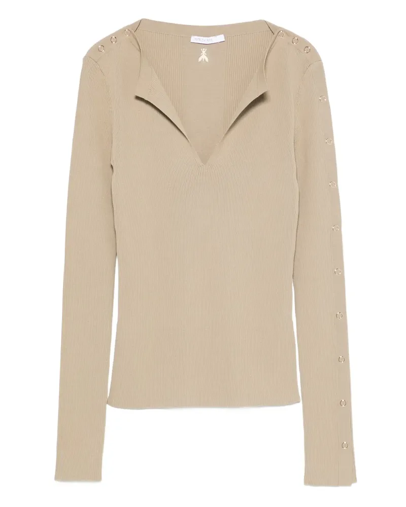 Patrizia Pepe Gerippter Pullover - Nude Nude