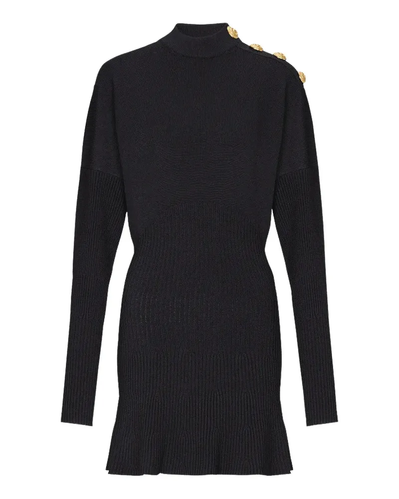 Balmain Ausgestelltes Minikleid - Schwarz Schwarz