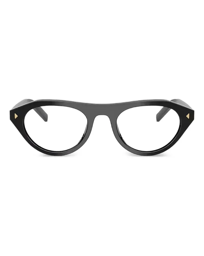 Prada Sonnenbrille mit geometrischem Gestell - Schwarz Schwarz