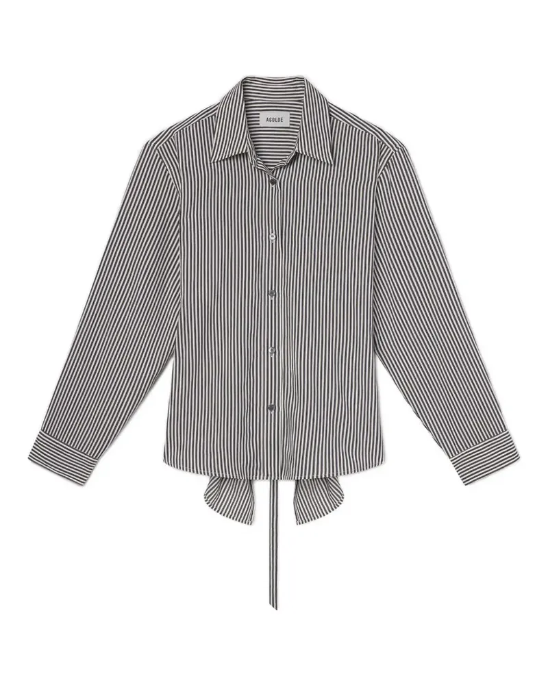 AGOLDE striped shirt - Nude Nude