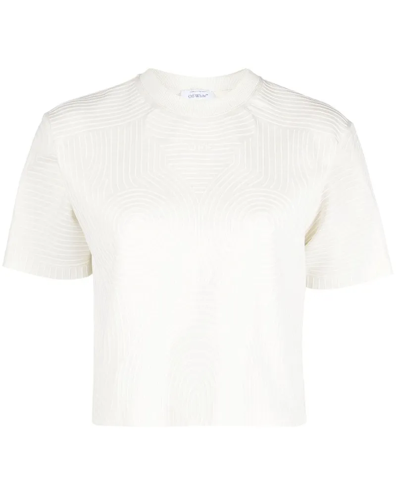 OFF-WHITE T-Shirt mit Print - Nude Nude