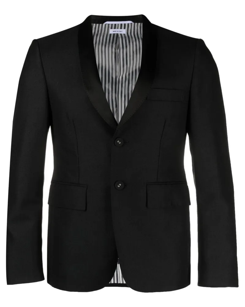 Thom Browne Sakko mit Schalkragen - Schwarz Schwarz