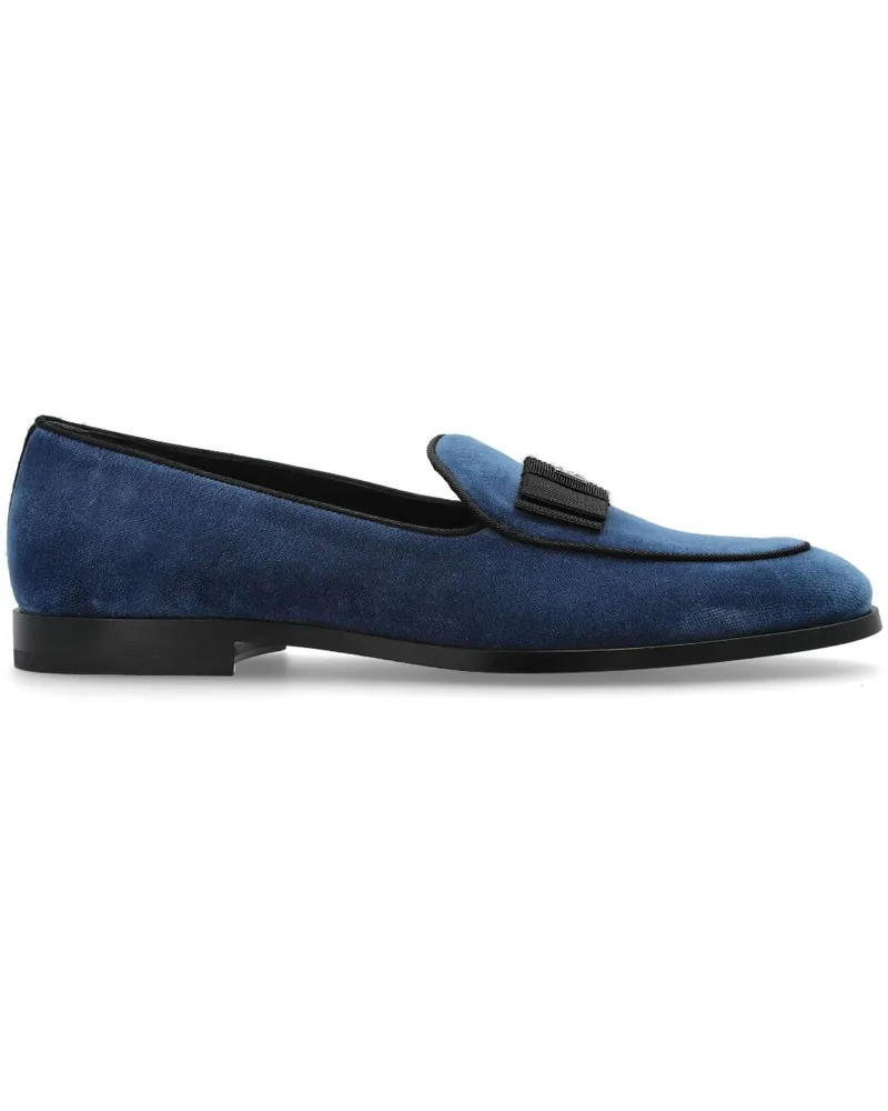 Dolce & Gabbana Loafer aus Samt - Blau Blau