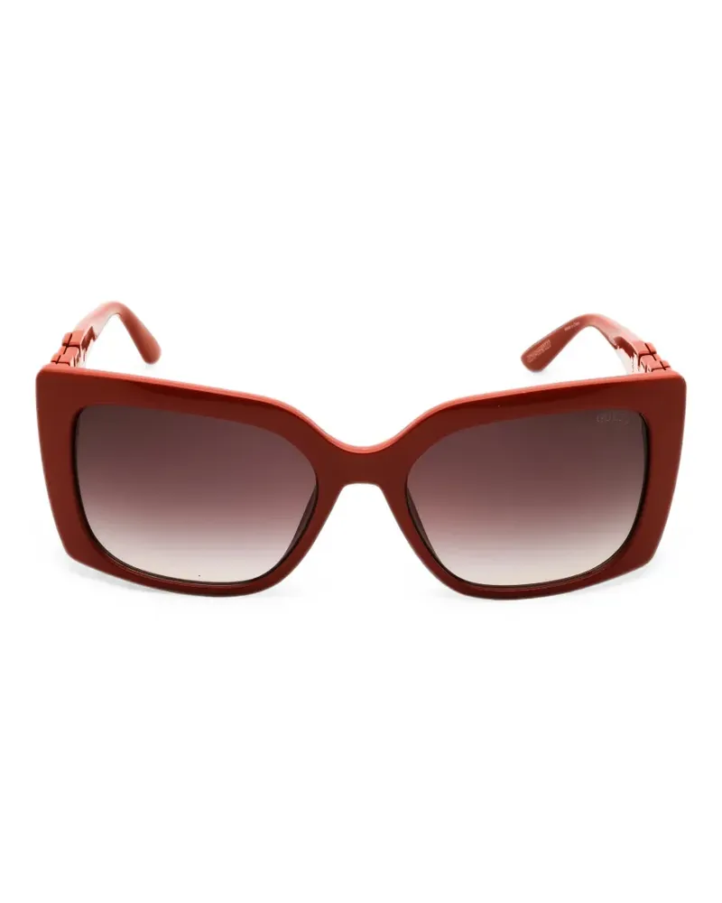 Guess Sonnenbrille mit eckigem Gestell - Orange Orange
