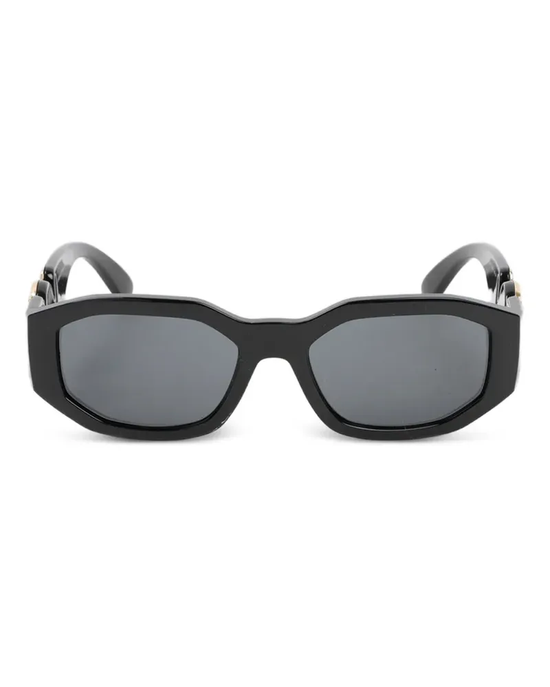 Versace geometric-frame glasses - Schwarz Schwarz