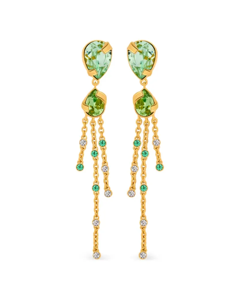 Oscar de la Renta Ohrringe mit Kristallen - Gold Gold