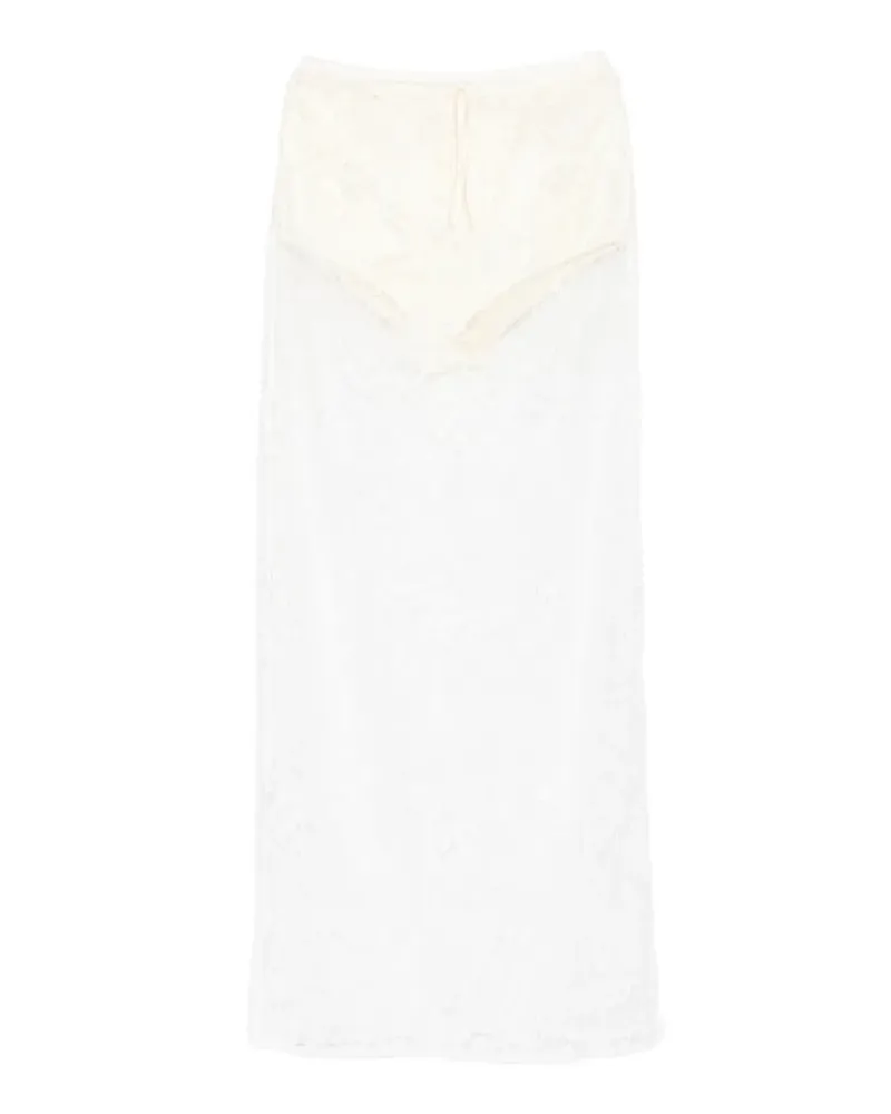 Aya Muse Eteri lace maxi skirt - Weiß Weiß