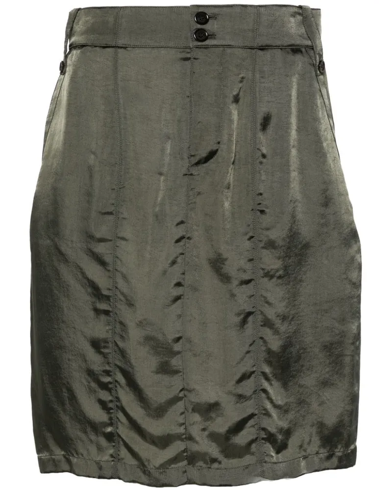 Saint Laurent Bleistift-Minirock aus Satin - Grün Grün