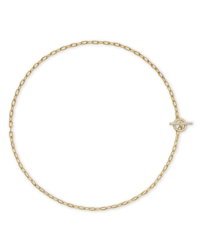 David Yurman 18kt DY Madison Gelbgoldhalskette mit Diamanten (3mm Gold