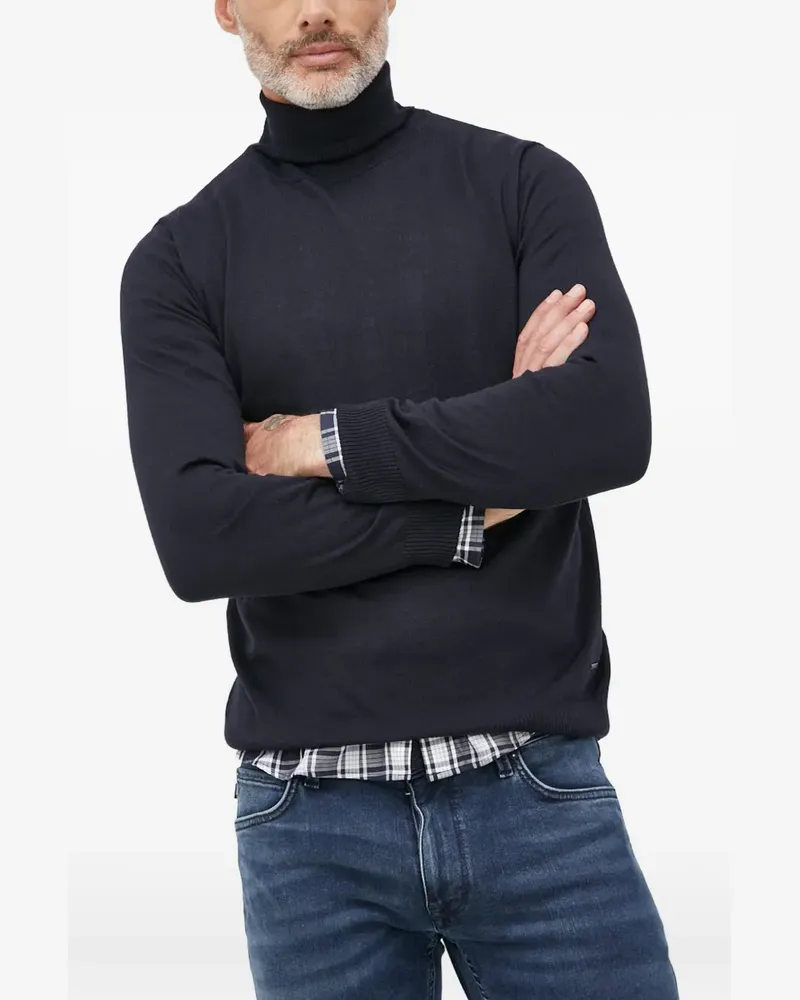 JOOP! roll-neck fine-knit sweater - Blau Blau