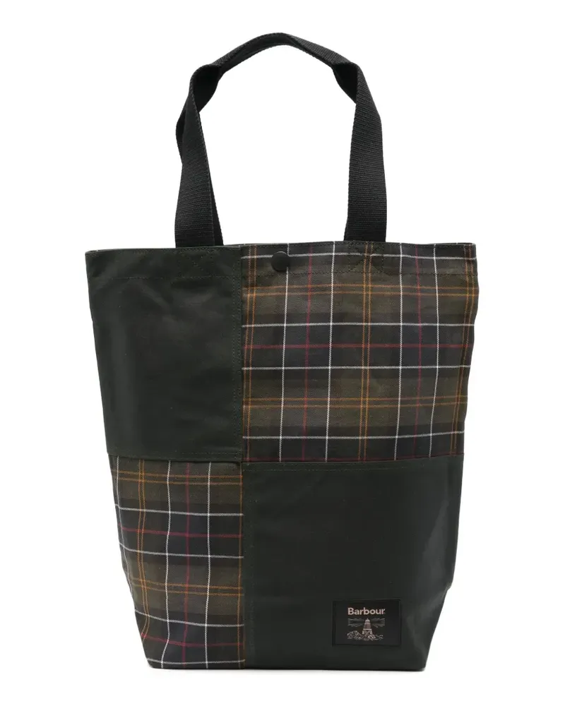 Barbour Tote Bag im Patchwork-Look - Grün Grün
