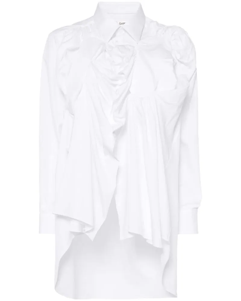 Comme des Garçons Hemd mit Raffungen - Weiß Weiß