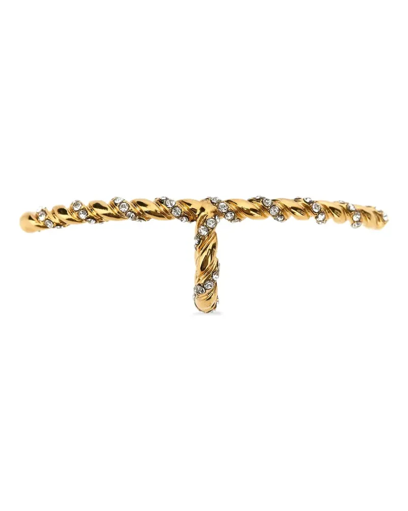 Valentino Garavani Lippenpiercing in Drehoptik - Gold Gold