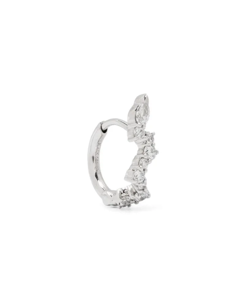 Maria Black 14kt white gold Concrete Sky diamond earring - Silber Silber