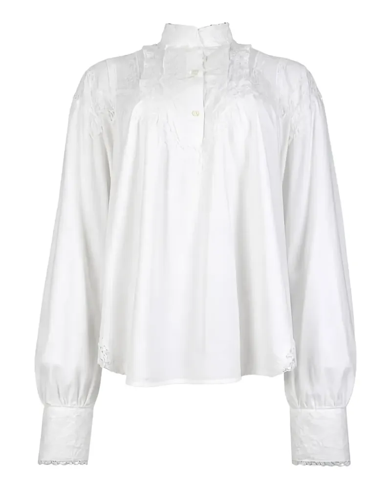 Ermanno Scervino lace-trim shirt - Weiß Weiß