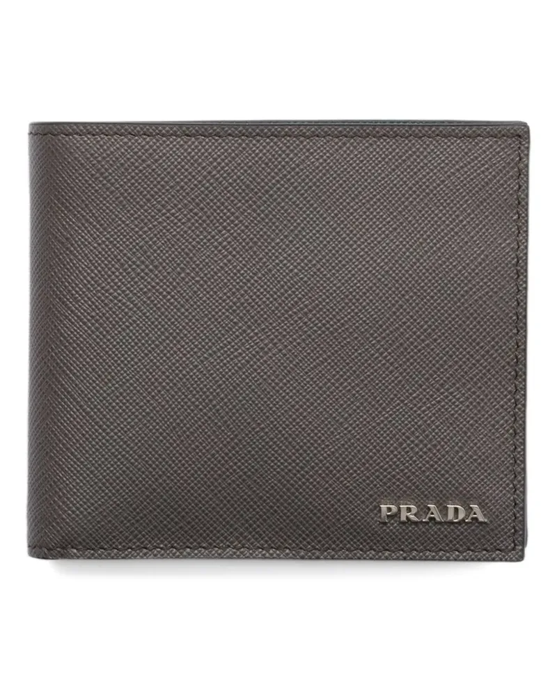 Prada Portemonnaie aus Saffiano-Leder - Grau Grau