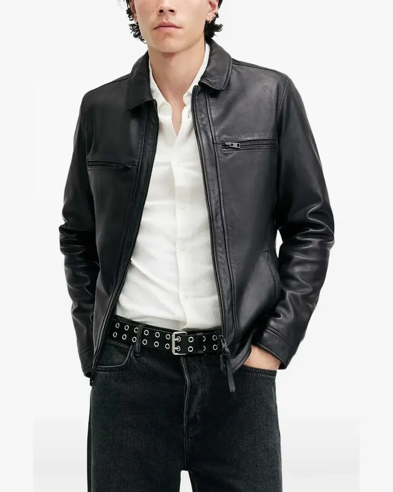 AllSaints Luck leather jacket - Schwarz Schwarz