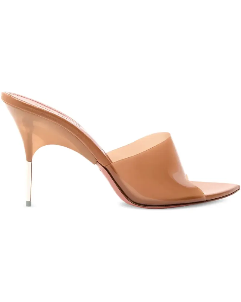 Amina Muaddi Alexa Stiletto-Mules 95mm - Nude Nude