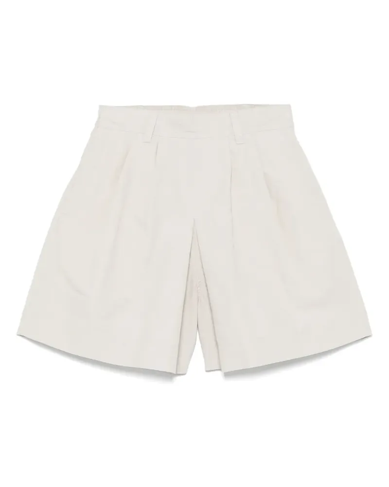 Margaret Howell Knielange High-Waist-Shorts - Nude Nude