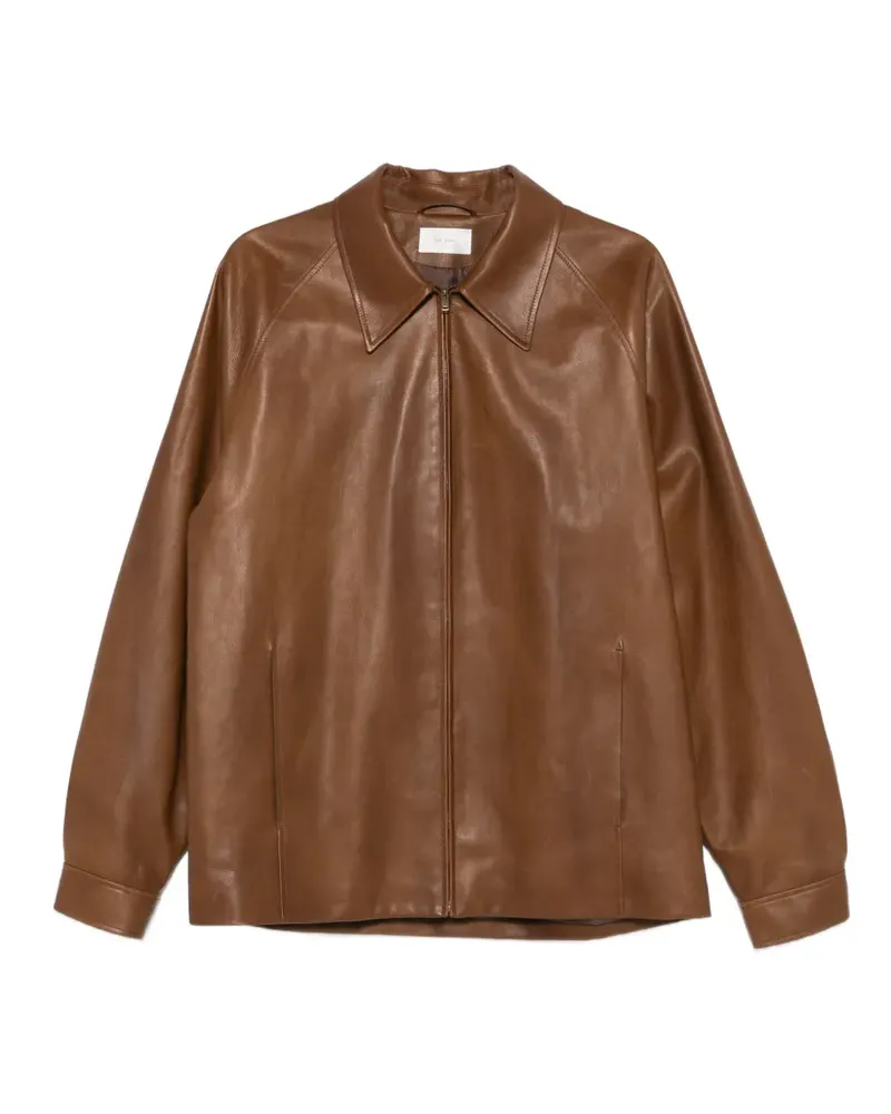 The Row Mount leather jacket - Braun Braun