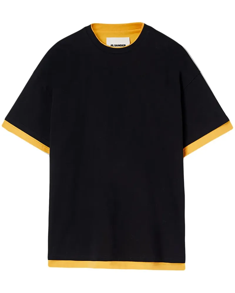 Jil Sander T-Shirt mit Logo-Print - Schwarz Schwarz