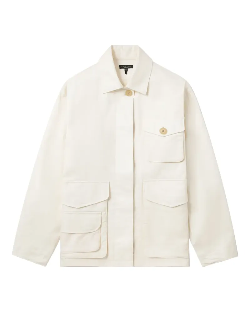 Rag & Bone Jacke mit Knopftaschen - Weiß Weiß