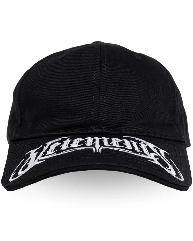VETEMENTS Baseballkappe mit Logo-Stickerei - Schwarz Schwarz