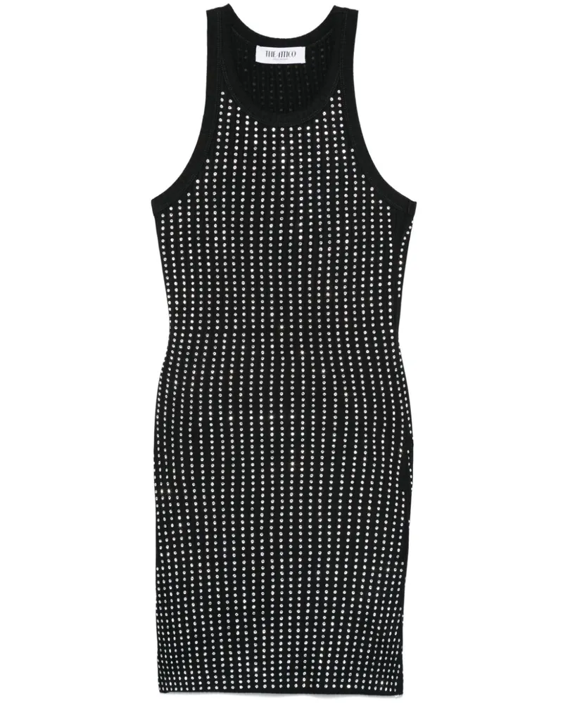 ATTICO Minikleid mit Strass - Schwarz Schwarz