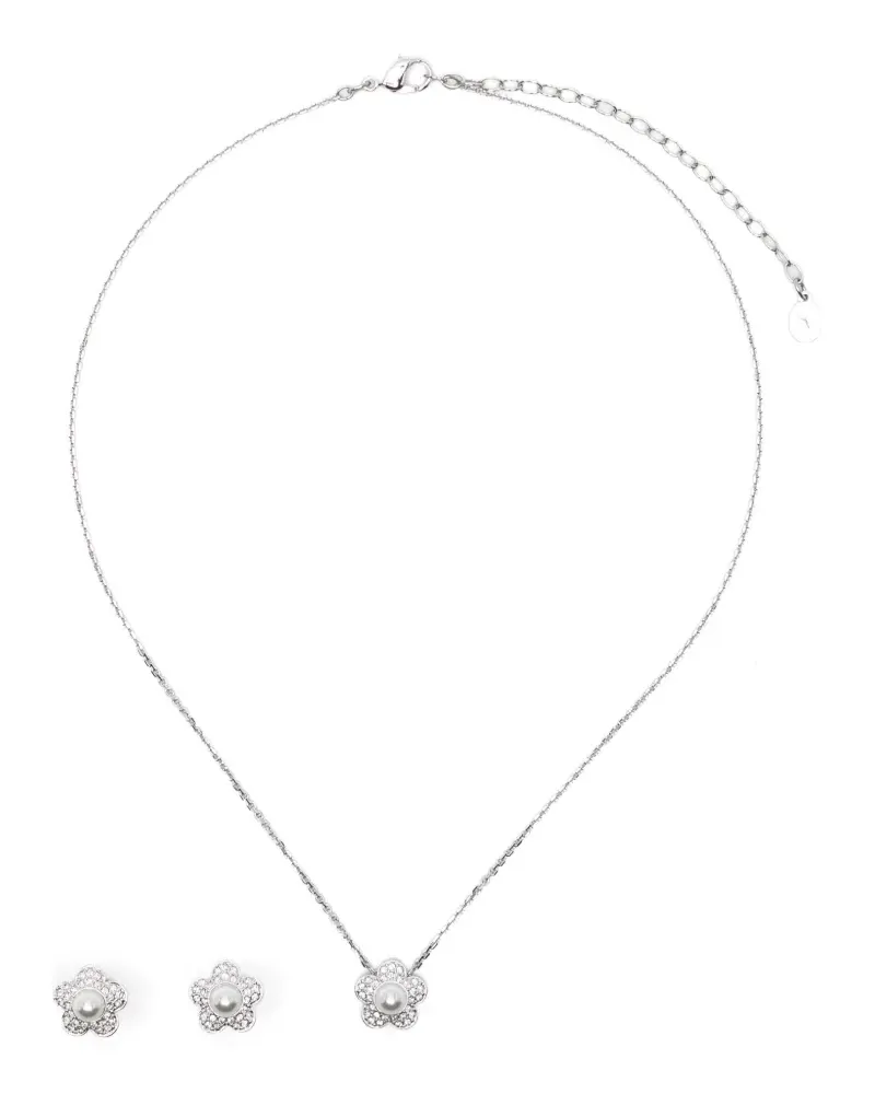 Swarovski Schmuck mit Kristallblume - Silber Silber