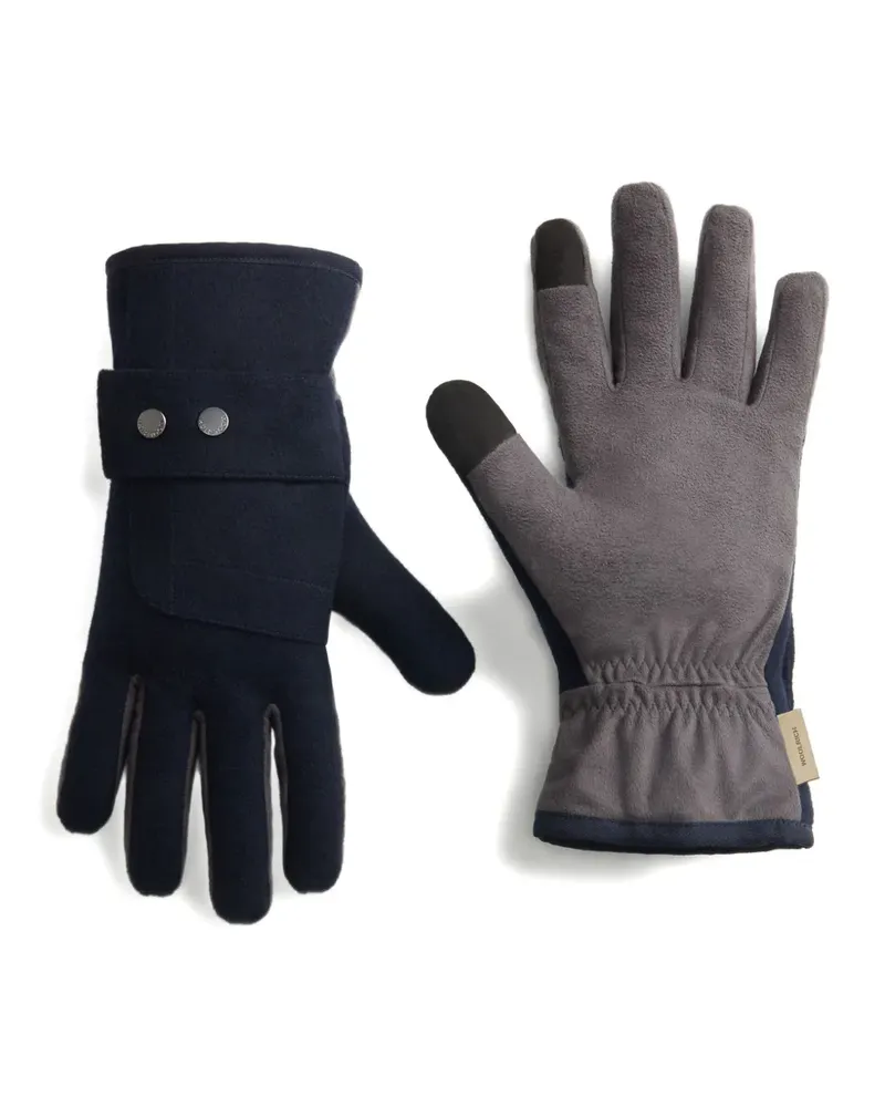 Woolrich Handschuhe mit Druckknöpfen - Blau Blau