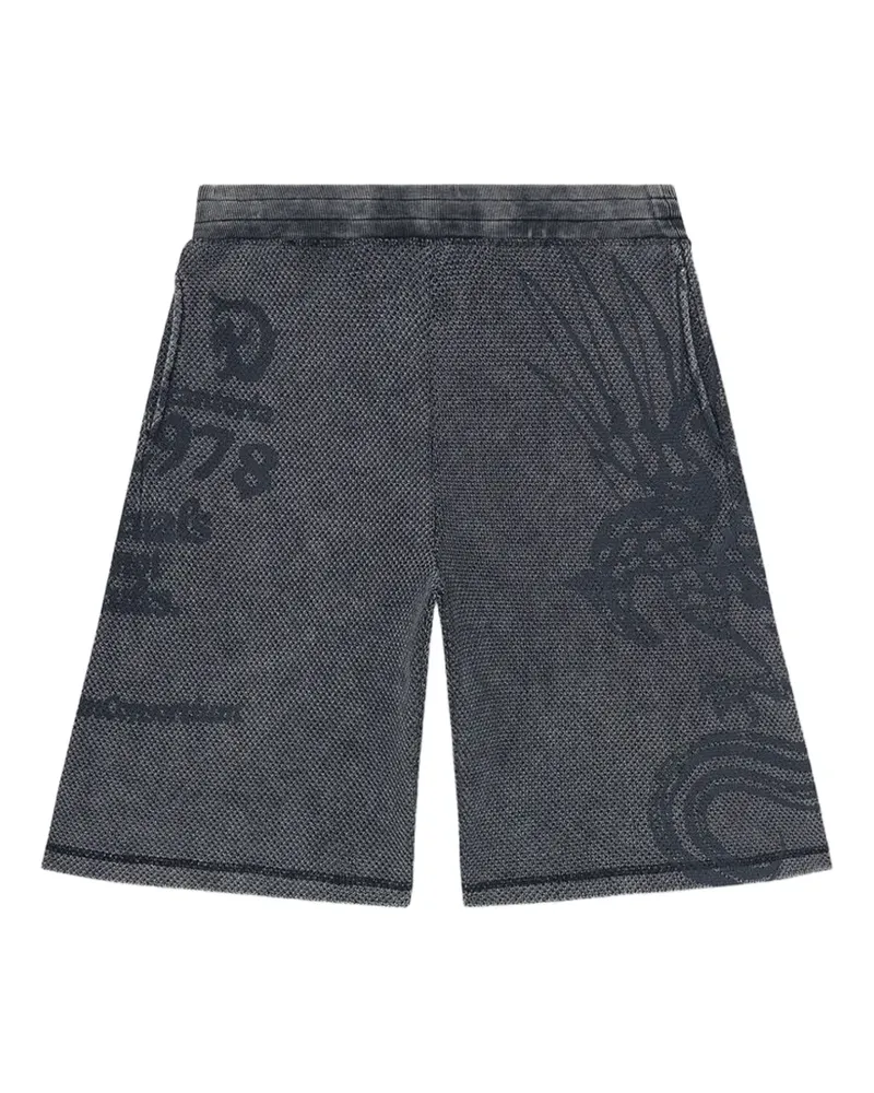 Diesel Shorts mit grafischem Print - Grau Grau