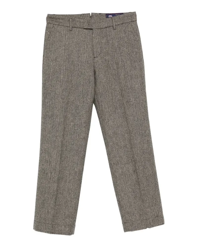 Berwich Alice herringbone-pattern trousers - Nude Nude