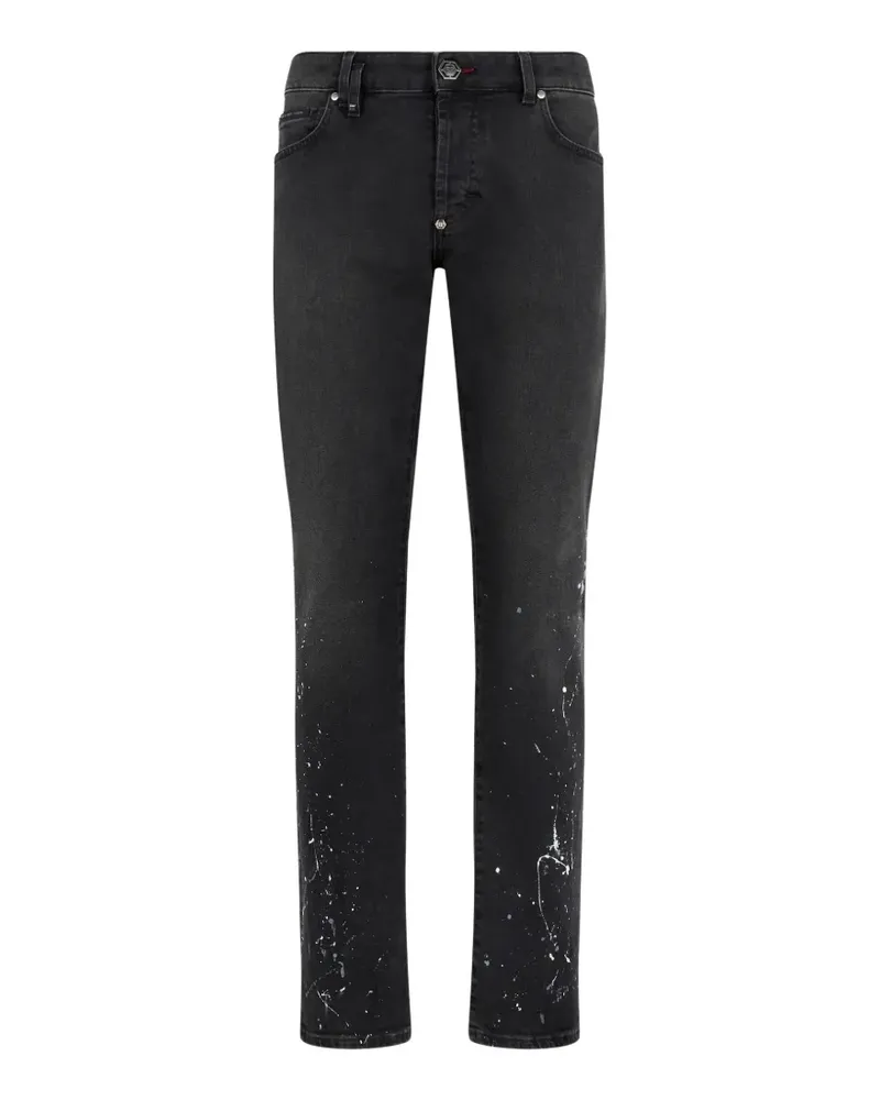 Philipp Plein super straight cut paint jeans - Grau Grau