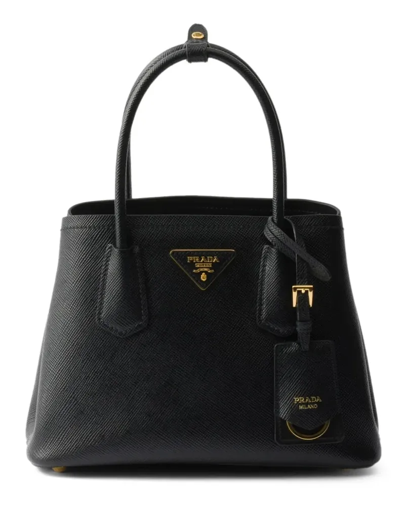 Prada Double small Saffiano leather bag - Schwarz Schwarz