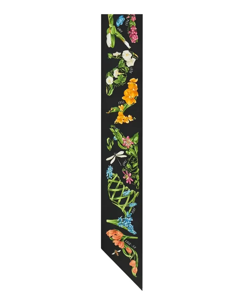 Ferragamo Eden Schal mit Blumenprint - Schwarz Schwarz
