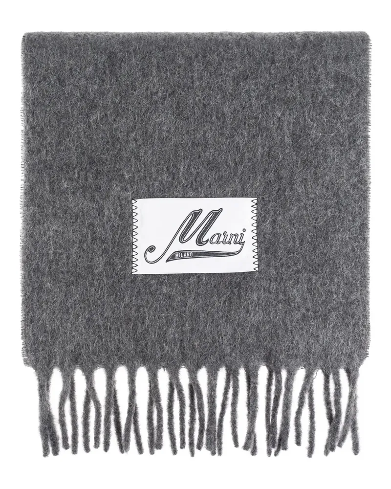 Marni Schal mit Fransen - Grau Grau