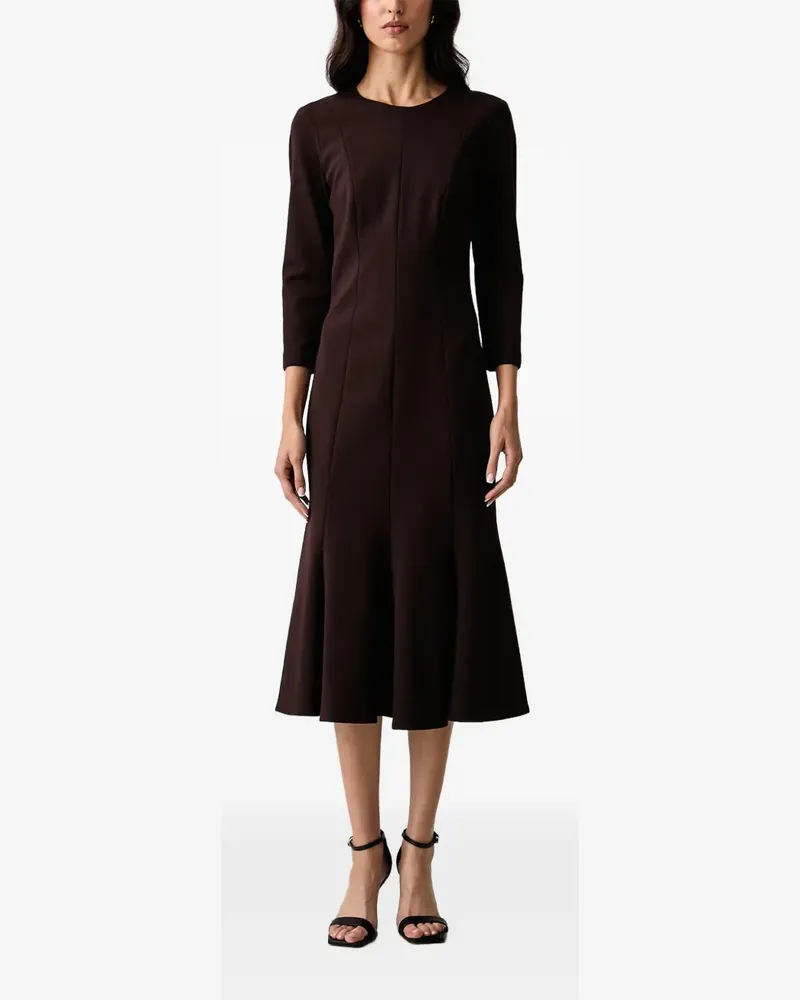 Luisa Spagnoli Ausgestelltes Ghedi Midikleid mit Einsätzen - Braun Braun