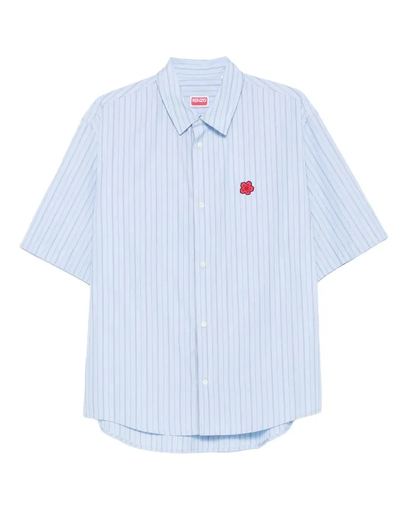 Kenzo Gestreiftes Hemd mit Stickerei - Blau Blau